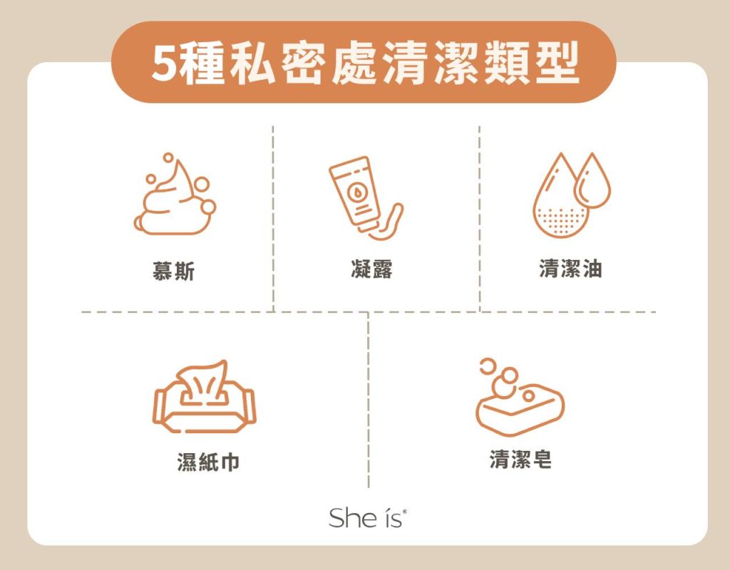 私密處清潔推薦 產品類型